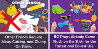 Hawaiian Luau Photo Booth Props 20pcs Assembled - BirthdayGalore.com
