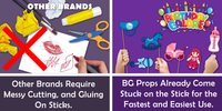 Prince or Princess Gender Reveal Photo Booth Props 20pcs Assembled - BirthdayGalore.com
