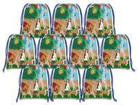 Puppy Dog Drawstring Tote Bag (10 Pack) - BirthdayGalore.com