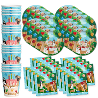 Puppy Dog Birthday Party Tableware Kit For 16 Guests - BirthdayGalore.com