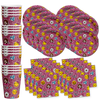 Girl Pink Glitter Emoji Birthday Party Tableware Kit For 16 Guests - BirthdayGalore.com