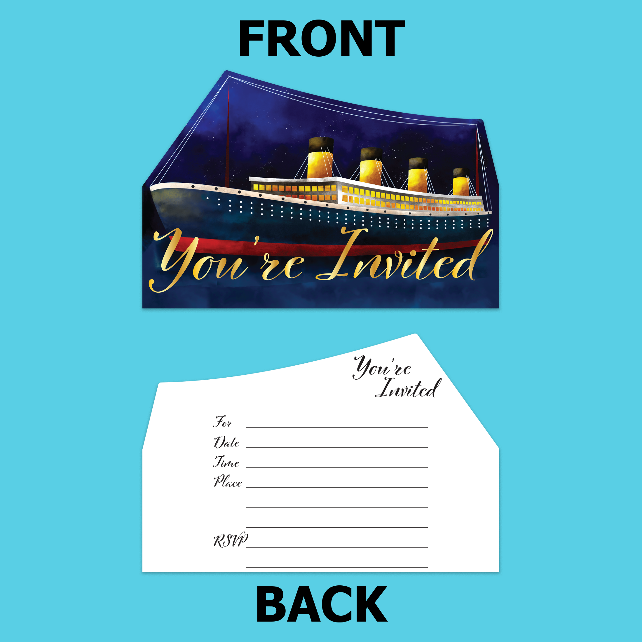 Titanic Birthday Party Invitations (20)