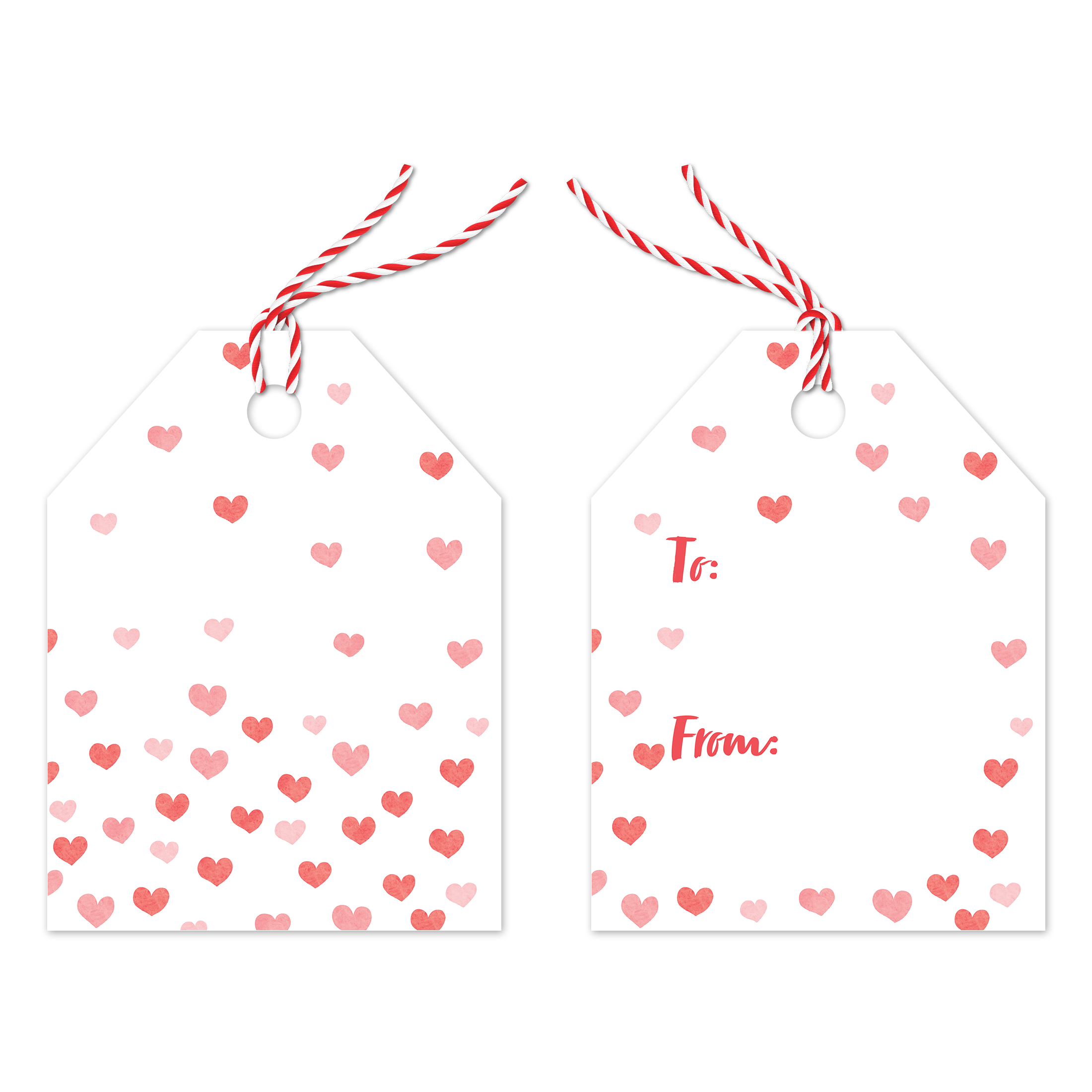 Fading Hearts Assortment Gift Tags