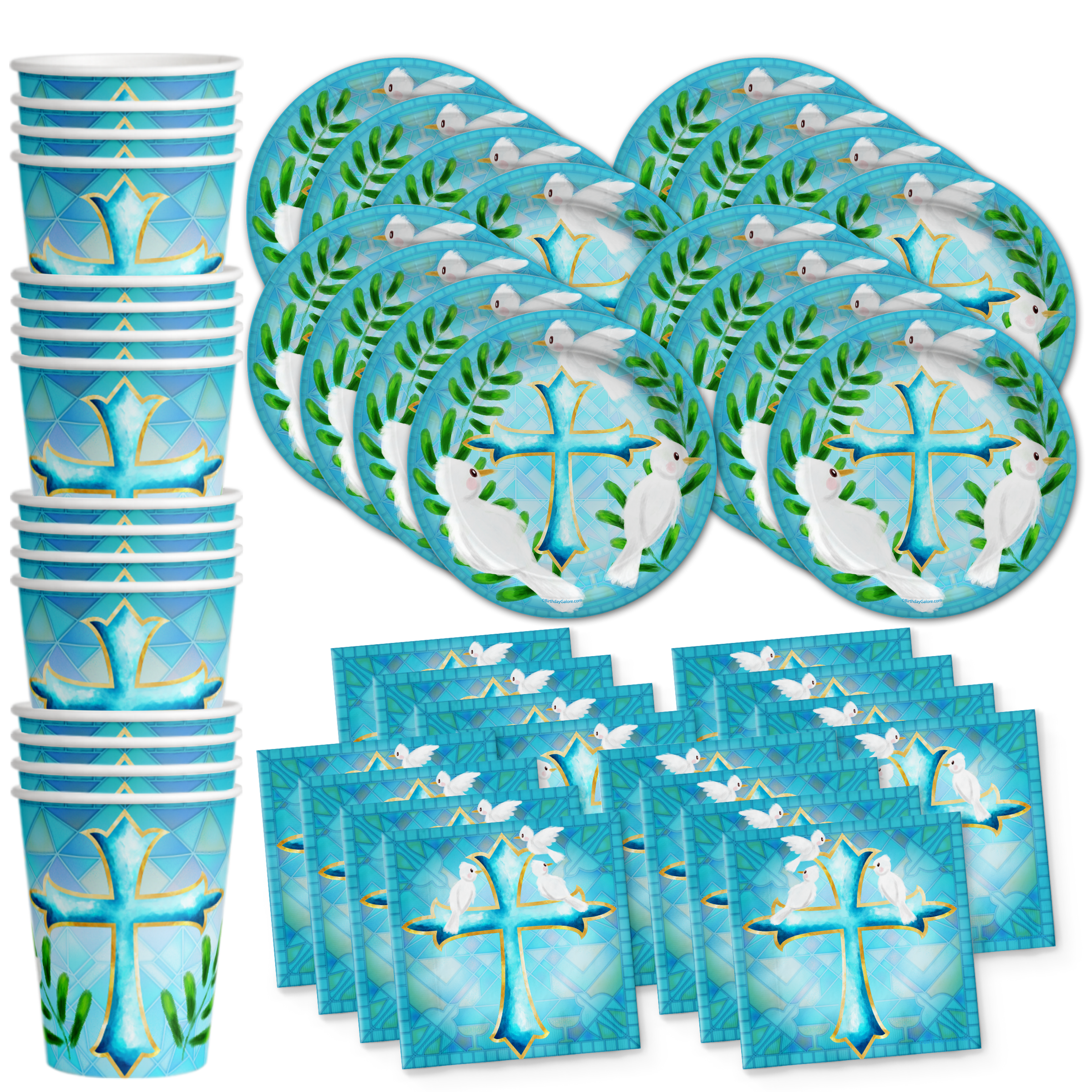Baptism Boy Party Tableware Kit