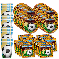 Soccer Birthday Party Tableware Kit For 16 Guests