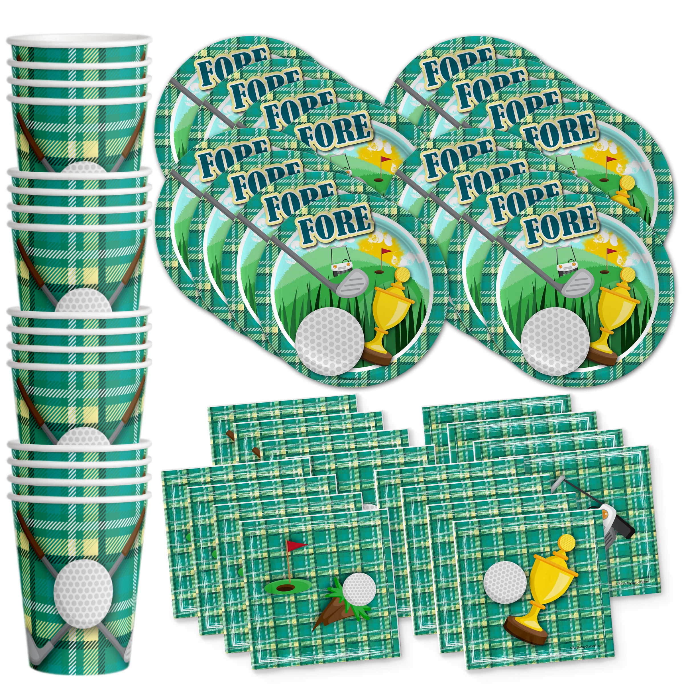 Golf Birthday Party Tableware Kit
