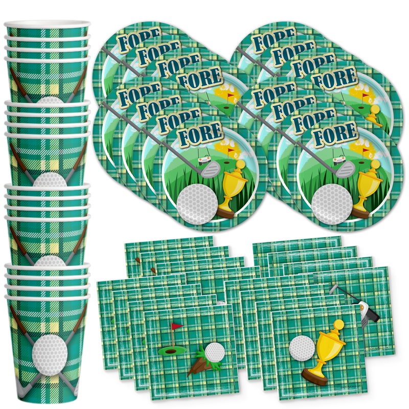 Golf Birthday Party Tableware Kit
