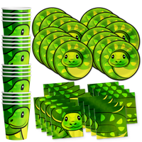 Snake Birthday Party Tableware Kit For 16 Guests