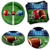 Football Game Day Party Tableware Kit For 24 Guests
