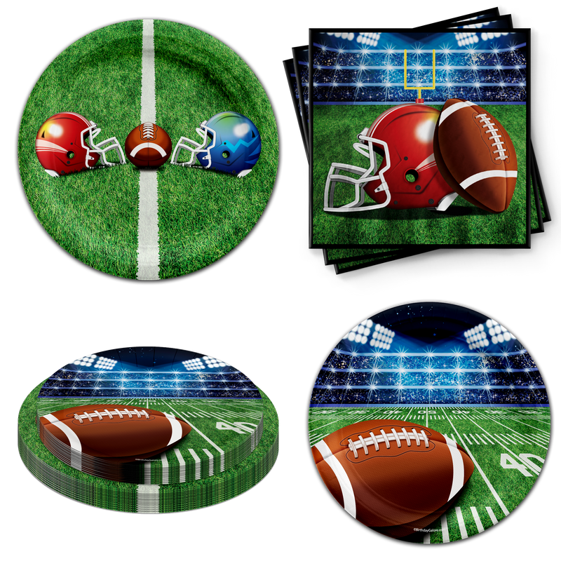 Football Game Day Party Tableware Kit For 24 Guests