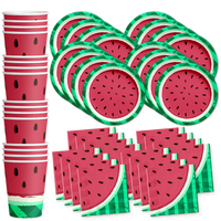Watermelon Birthday Party Tableware Kit For 16 Guests - BirthdayGalore.com