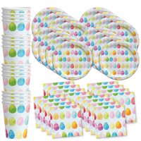 Easter eggs Birthday Party Tableware Kit For 16 Guests