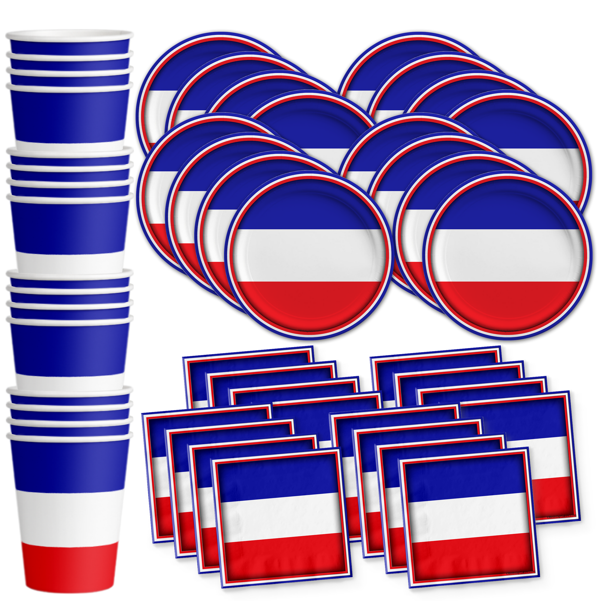 Russian Flag Birthday Party Tableware Kit For 16 Guests