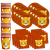 Lion Birthday Party Tableware Kit For 16 Guests