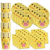 Giraffe Birthday Party Tableware Kit For 16 Guests