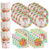 Floral Giraffe Birthday Party Tableware Kit For 16 Guests