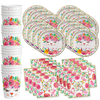 Kitten Kitty Cat Floral Birthday Party Tableware Kit For 16 Guests