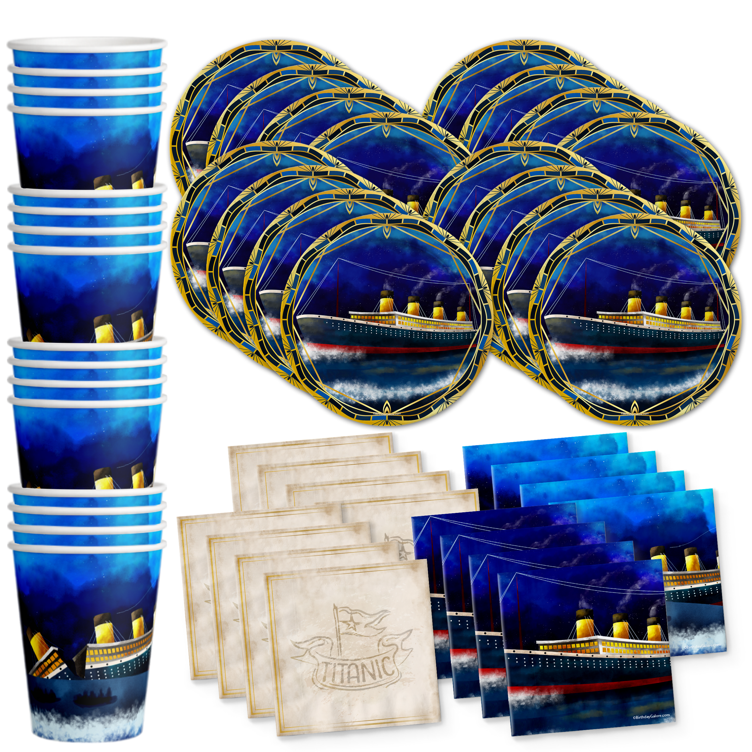 Titanic Birthday Party Tableware Kit