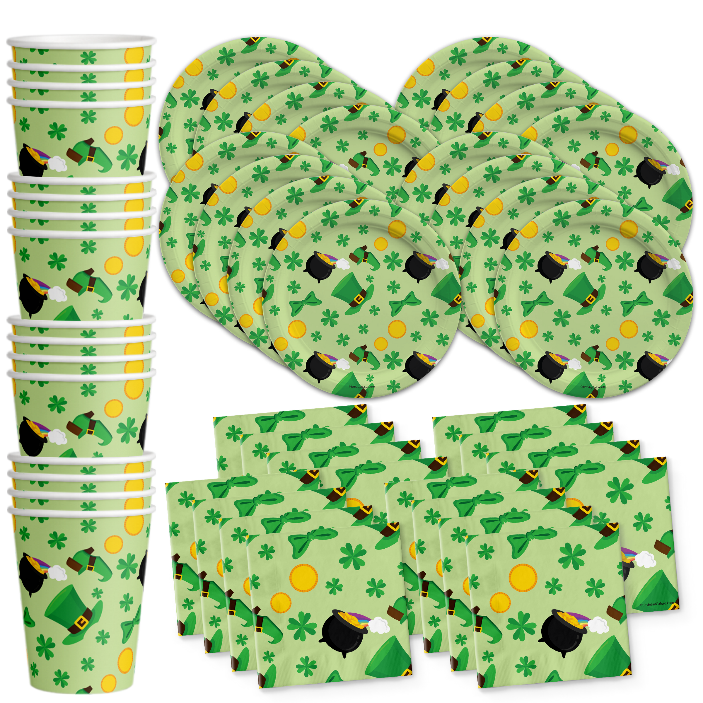 Saint Patricks Day Birthday Party Tableware Kit