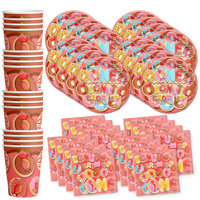 Donut Grow Up Birthday Party Tableware Kit For 16 Guests - BirthdayGalore.com