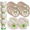 Floral Llama Birthday Party Tableware Kit For 16 Guests