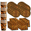 Leopard Print Birthday Party Tableware Kit For 16 Guests