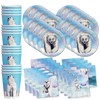 Polar Bear Birthday Party Tableware Kit For 16 Guests