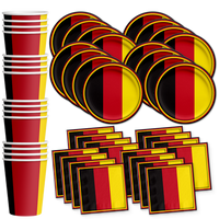 German Flag Birthday Party Tableware Kit For 16 Guests - BirthdayGalore.com