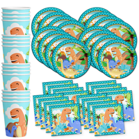 Little Dinosaur Birthday Party Tableware Kit For 16 Guests