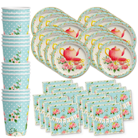 Par-Tea (Tea Party) Birthday Party Tableware Kit For 16 Guests
