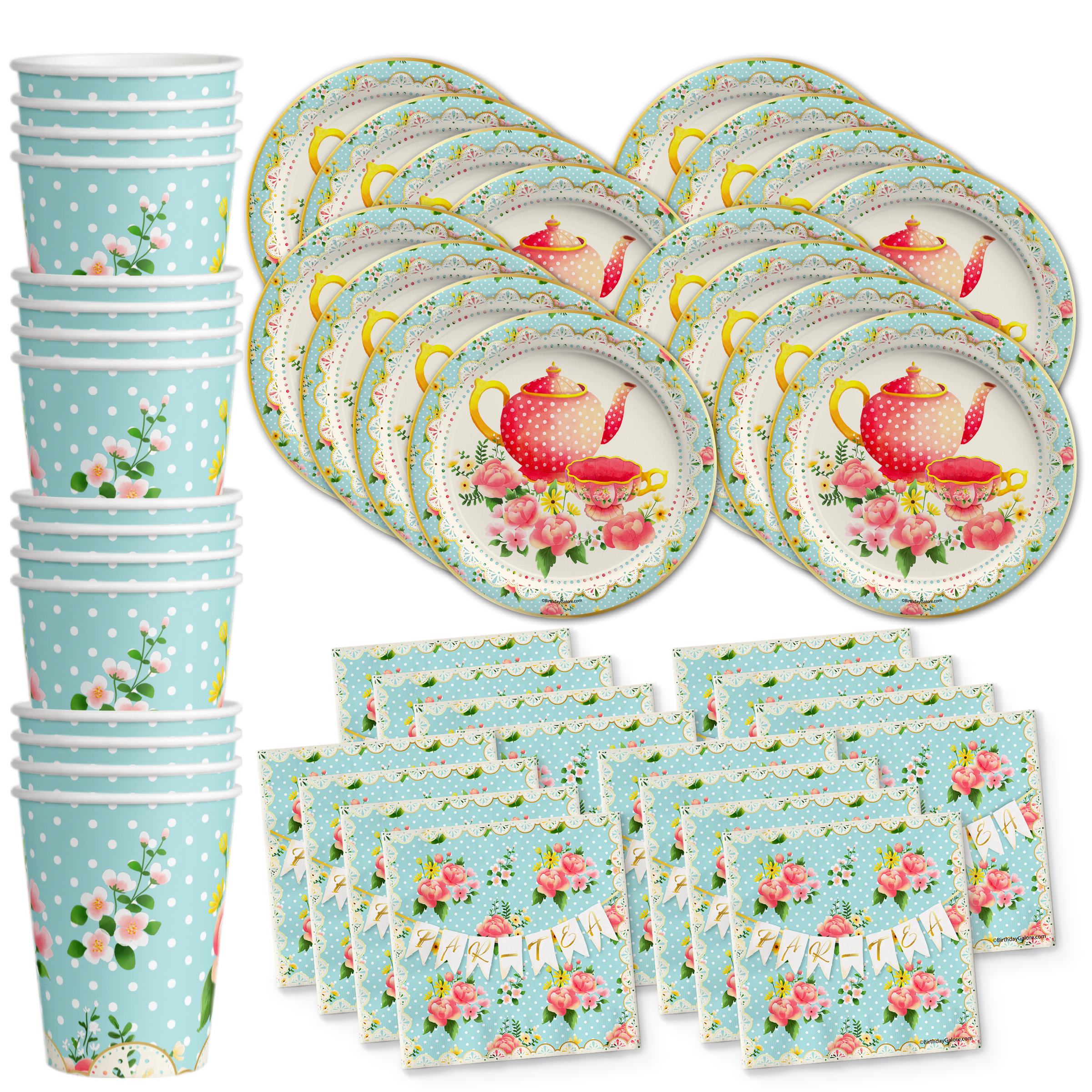 Par-Tea (Tea Party) Birthday Party Tableware Kit
