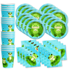 Frog Birthday Party Tableware Kit For 16 Guests