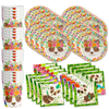Panda Floral Birthday Party Tableware Kit For 16 Guests