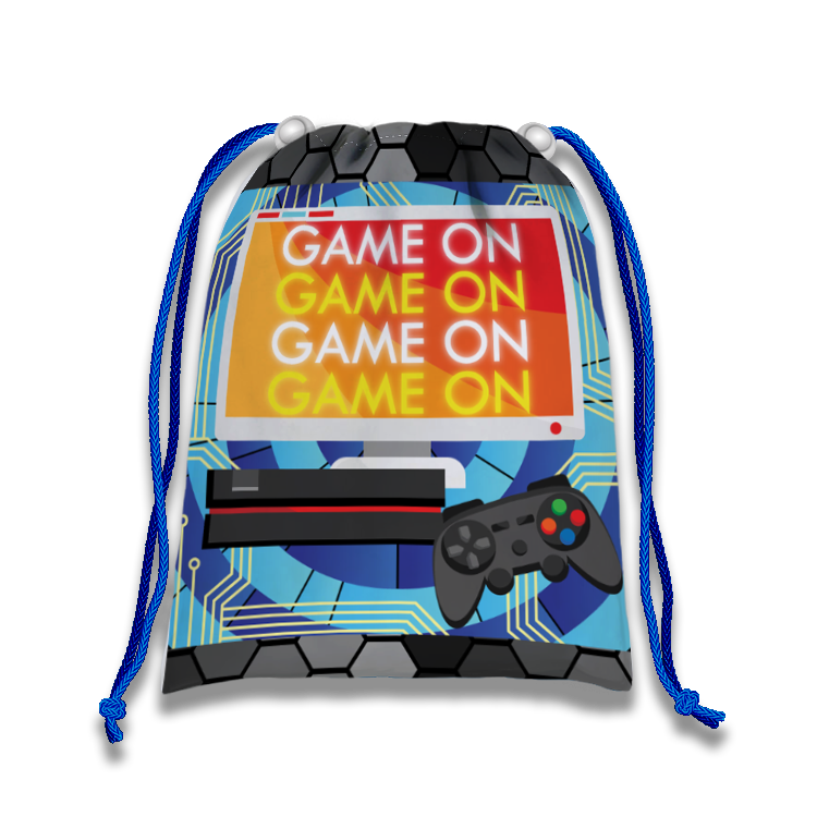 Video Gamer Game On Drawstring Tote Bag - BirthdayGalore.com