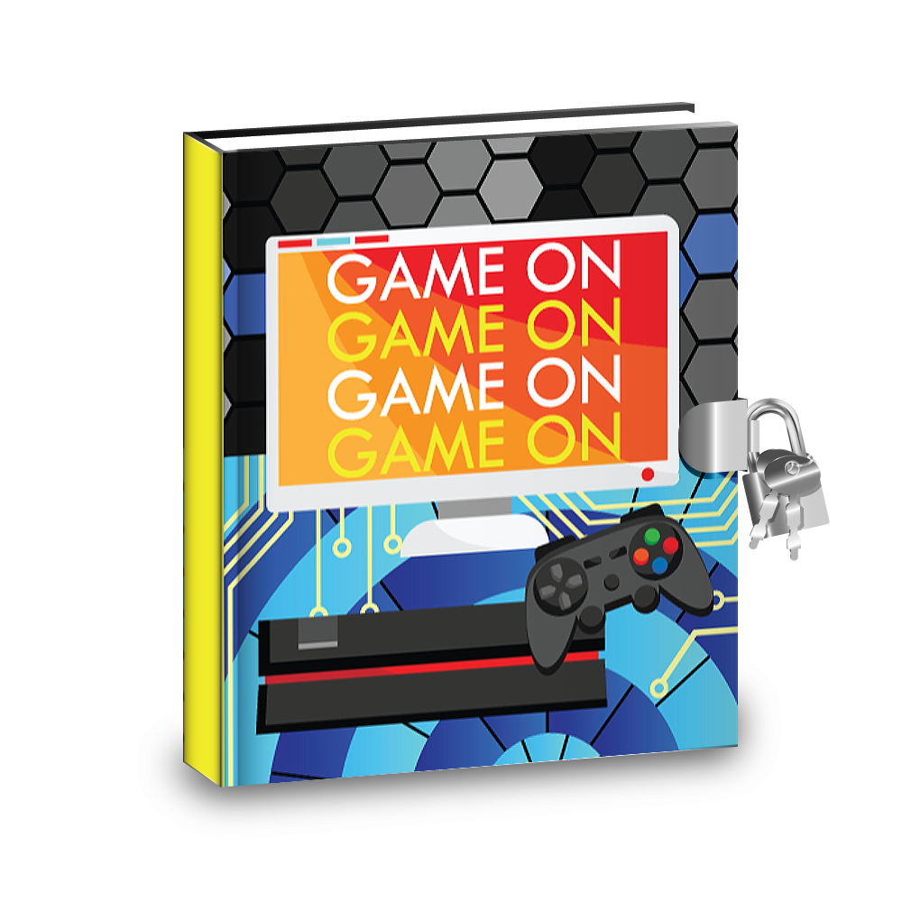 Gift Idea: Video Gamer Game On Kids Diary With Lock - BirthdayGalore.com