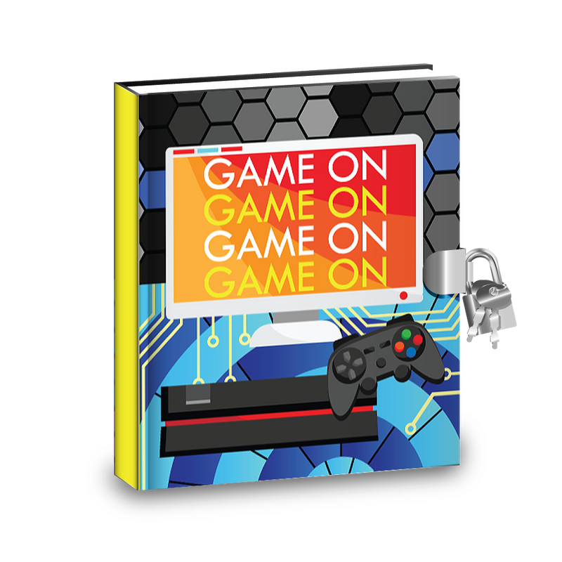 Gift Idea: Video Gamer Game On Kids Diary With Lock - BirthdayGalore.com