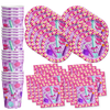 Girl Mining Pixel Birthday Party Tableware Kit For 16 Guests - BirthdayGalore.com