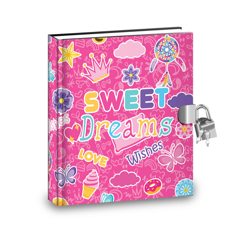Gift Idea: Girl Dream Catcher Kids Diary With Lock - BirthdayGalore.com