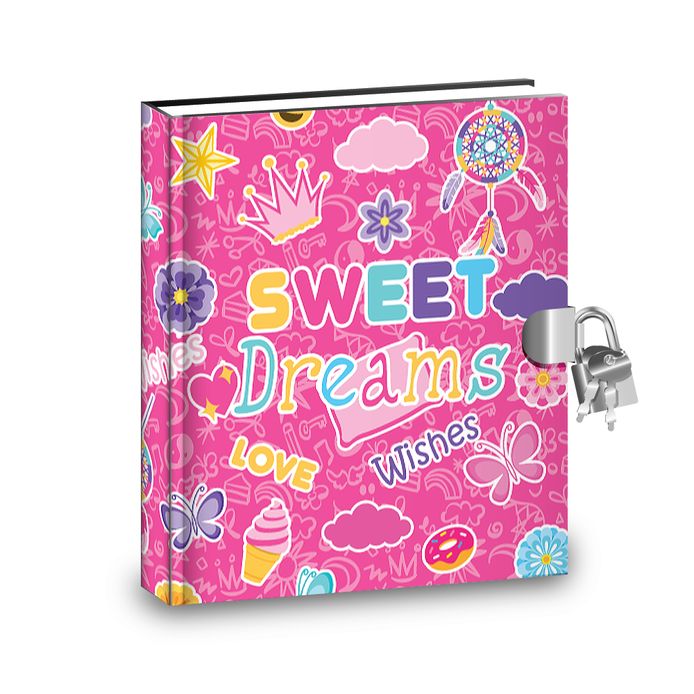 Gift Idea: Girl Dream Catcher Kids Diary With Lock - BirthdayGalore.com