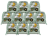 Tractor Time Drawstring Tote Bag (10 Pack) - BirthdayGalore.com
