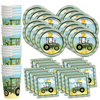Tractor Time Birthday Party Tableware Kit For 16 Guests - BirthdayGalore.com