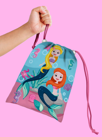 Mermaids Drawstring Tote Bag (10 Pack) - BirthdayGalore.com