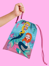 Mermaids Drawstring Tote Bag (10 Pack) - BirthdayGalore.com