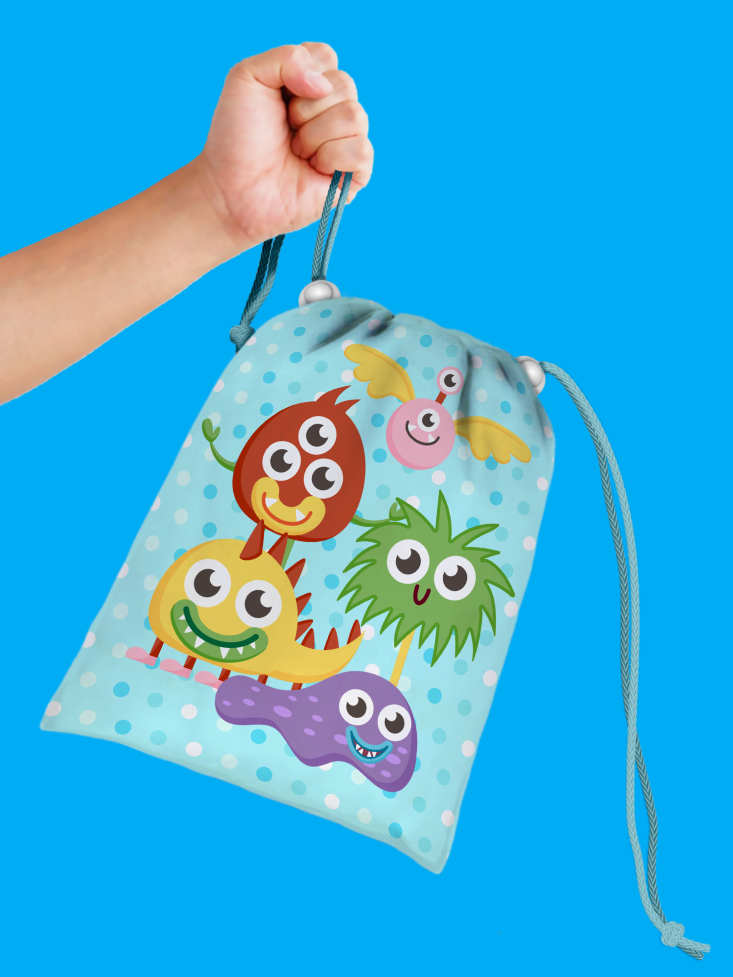 Mighty Monster Drawstring Tote Bag (10 Pack) - BirthdayGalore.com