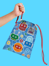 Robot Drawstring Tote Bag (10 Pack) - BirthdayGalore.com