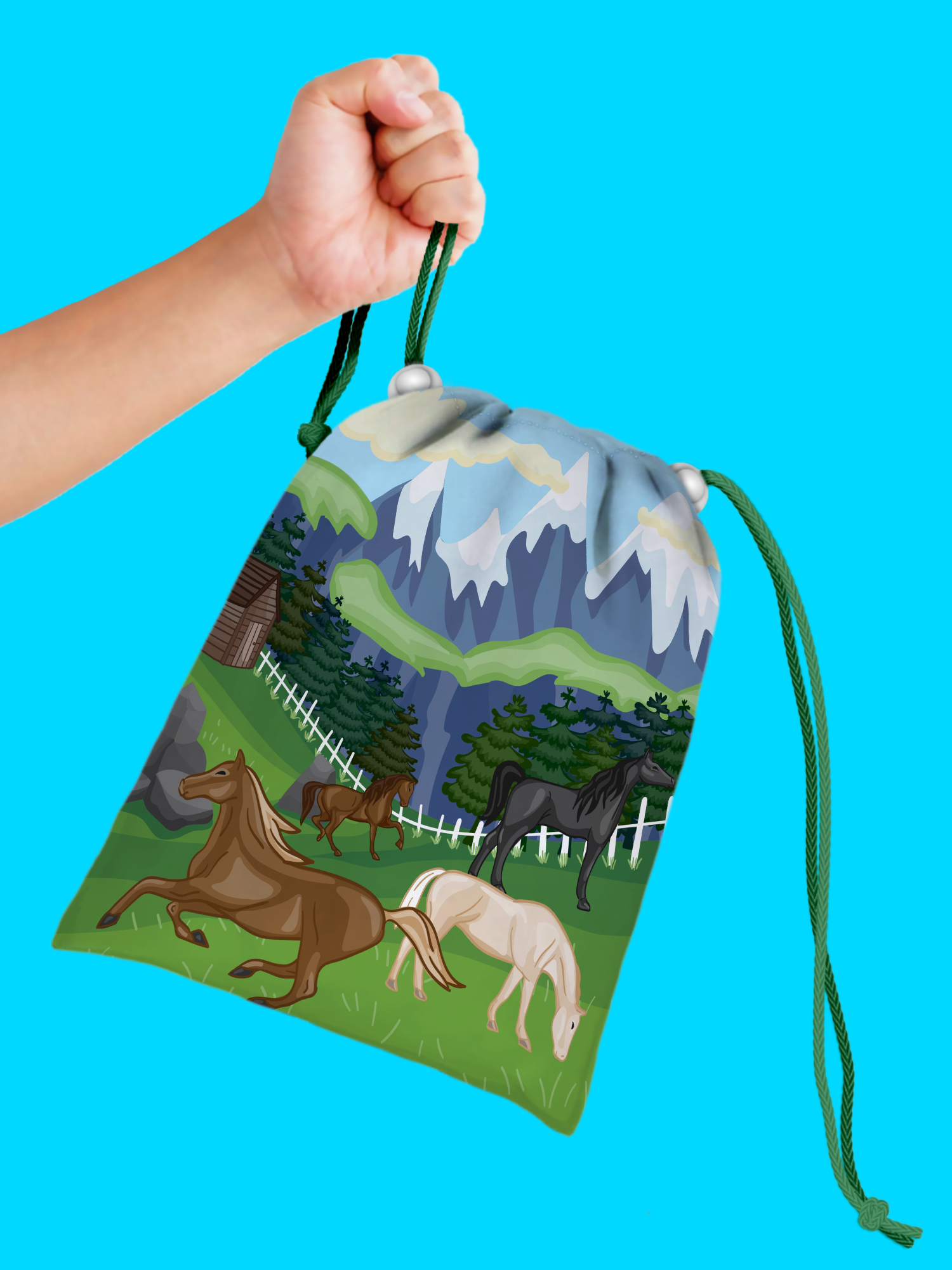 Wild Horses Drawstring Tote Bag (10 Pack) - BirthdayGalore.com