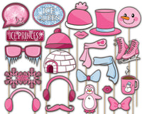 Ice Skating Photo Booth Props 20pcs Assembled - BirthdayGalore.com
