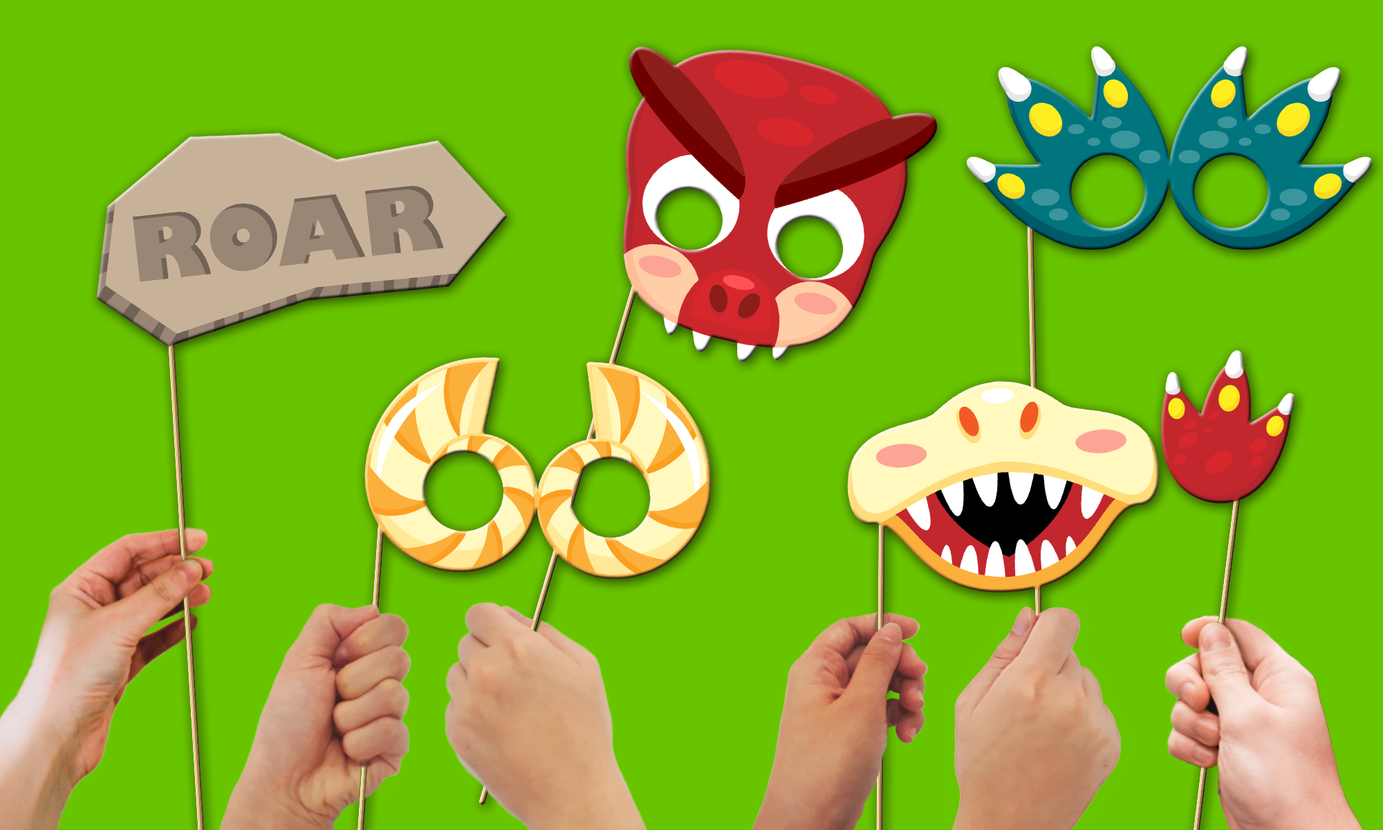 little-dinosaur-photo-booth-props-20pcs-assembled for Free Printable Dinosaur Photo Booth Props Little Dinosaur Photo Booth Props 20pcs Assembled for Free Printable Dinosaur Photo Booth Props