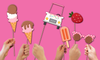 Ice Cream Shoppe Photo Booth Props 20pcs Assembled - BirthdayGalore.com