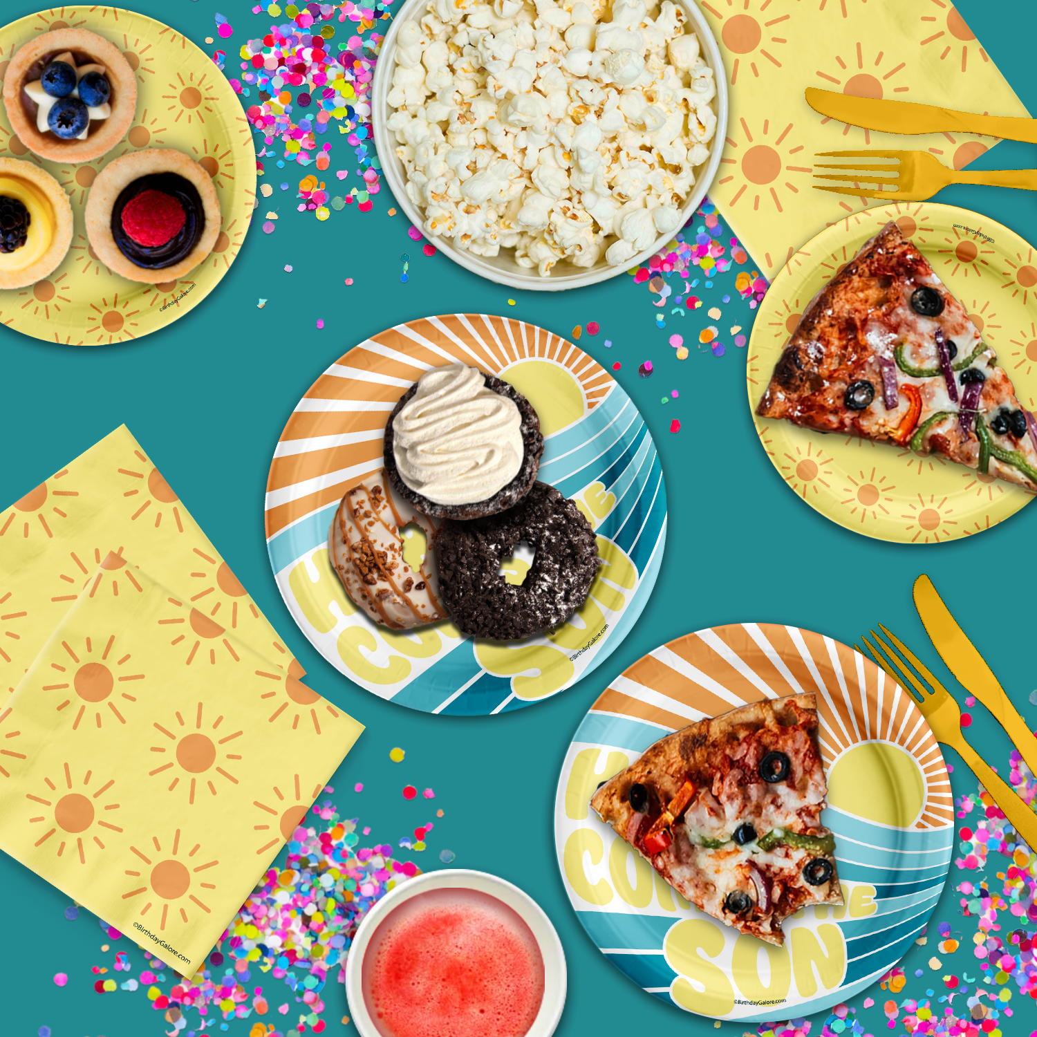 Here Comes the Son Baby Shower Tableware Kit For 24 Guests